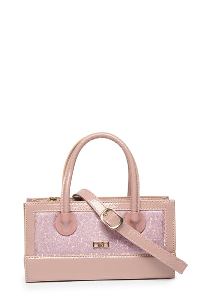 Sim Detaylı Kutu Rose Gold Çanta 0056