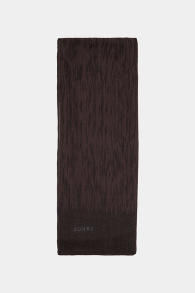 Dalga Desenli Acı Kahve Şal 0056