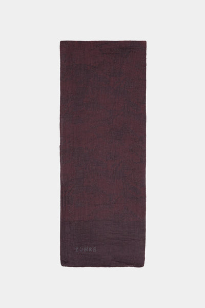 Fırça Dokulu Desenli Bordo Şal 0057