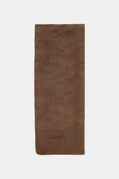 Fırça Dokulu Desenli Latte Şal 0057