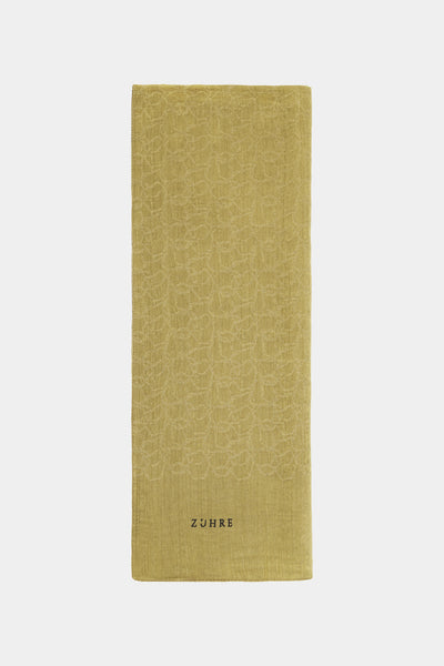 Soft Çiçek Desenli Z.yeşil Şal 0058