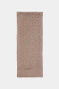 Soft Çiçek Desenli Vizon Şal 0058
