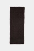 Soft Çiçek Desenli Acı Kahve Şal 0058