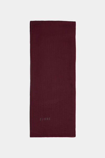 Düz Dokulu Bordo Şal 0059