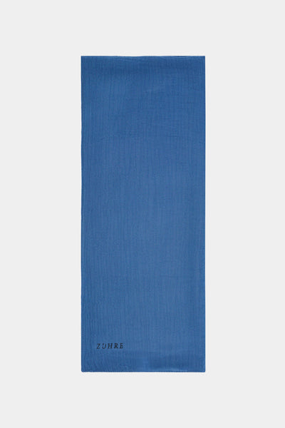 Düz Dokulu Indigo Şal 0059