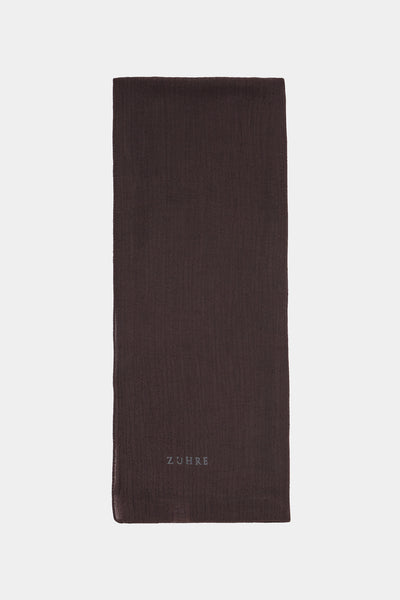 Düz Dokulu Acı Kahve Şal 0059