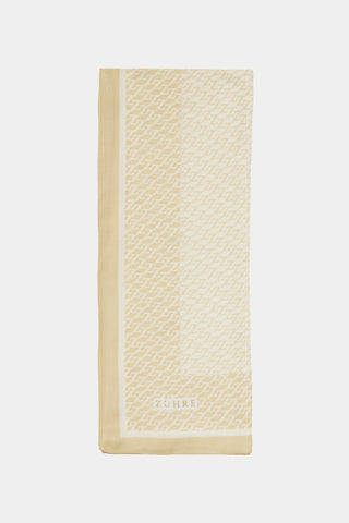 Monogram Desenli Bordürlü Prime A.bej Şal 0065