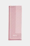 Monogram Desenli Bordürlü Prime Pembe Şal 0065