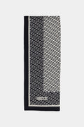 Monogram Desenli Bordürlü Prime Siyah Şal 0065
