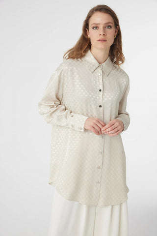 G-0120 MİRALİA GÖMLEK 38-44 Taş Gömlek 0120