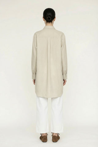 Düğmeli Cep Detaylı Rahat Taş Gömlek 0130