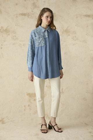 G-0133 NOA GÖMLEK 38-46 Mavi Bluz/Gömlek 0133