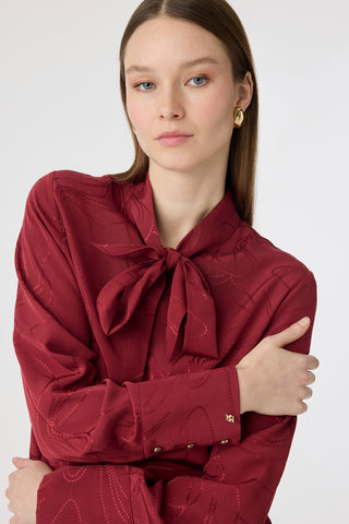 G-0134 VELİSCA GÖMLEK 42-50 Bordo Gömlek 0134