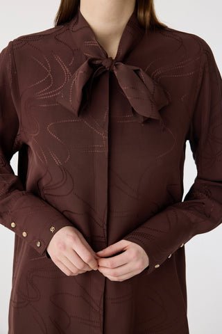 G-0134 VELİSCA GÖMLEK 42-50 Kahve Gömlek 0134