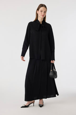 G-0134 VELİSCA GÖMLEK 42-50 Siyah Gömlek 0134