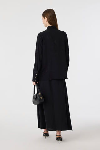 G-0134 VELİSCA GÖMLEK 42-50 Siyah Gömlek 0134