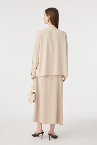 G-0136 SHON GÖMLEK 38-52 Bej Bluz/Gömlek 0136