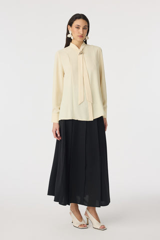 G-0136 SHON GÖMLEK 38-52 Butter Bluz/Gömlek 0136