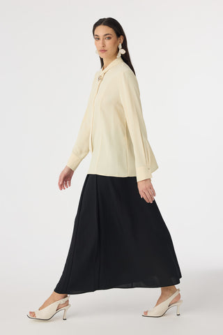 G-0136 SHON GÖMLEK 38-52 Butter Bluz/Gömlek 0136