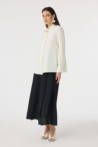 G-0136 SHON GÖMLEK 38-52 Ekru Bluz/Gömlek 0136