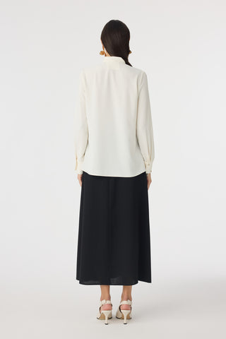 G-0136 SHON GÖMLEK 38-52 Ekru Bluz/Gömlek 0136