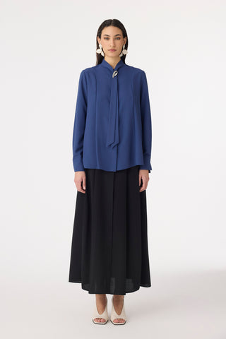 G-0136 SHON GÖMLEK 38-52 Lacivert Bluz/Gömlek 0136