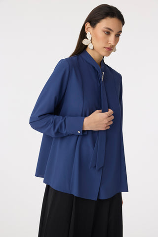 G-0136 SHON GÖMLEK 38-52 Lacivert Bluz/Gömlek 0136