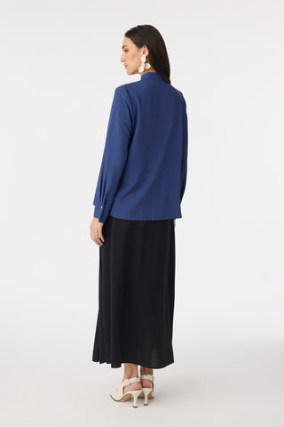 G-0136 SHON GÖMLEK 38-52 Lacivert Bluz/Gömlek 0136