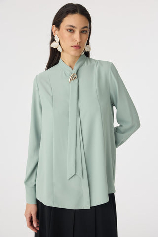 G-0136 SHON GÖMLEK 38-52 Mint Bluz/Gömlek 0136