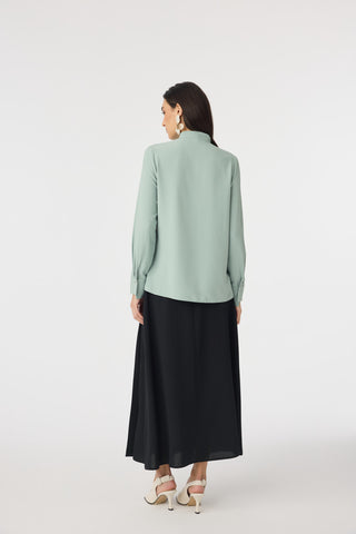 G-0136 SHON GÖMLEK 38-52 Mint Bluz/Gömlek 0136