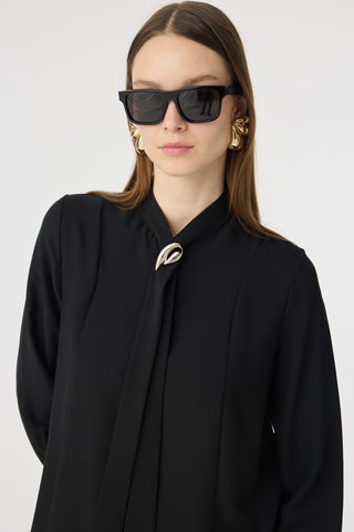 G-0136 SHON GÖMLEK 38-52 Siyah Bluz/Gömlek 0136