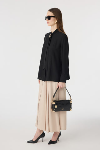 G-0136 SHON GÖMLEK 38-52 Siyah Bluz/Gömlek 0136