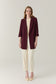 Blazer Yakalı Cepli Bordo Ceket 0145