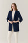 Blazer Yakalı Cepli Lacivert Ceket 0145