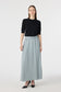Kemerli Pileli Uzun Açelya Etek 0212