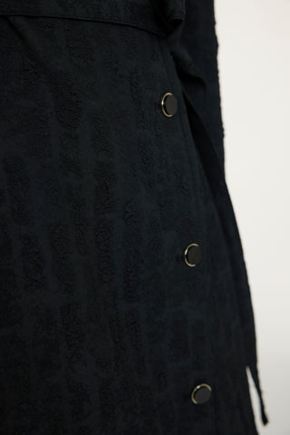 Şal Yaka Kuşaklı Broş Detaylı Siyah Giy Çık 0365