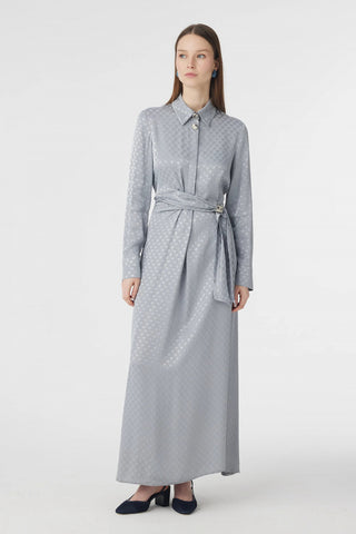 E-0596 GLAZE ELBİSE 38-42 Aqua Elbise 0596