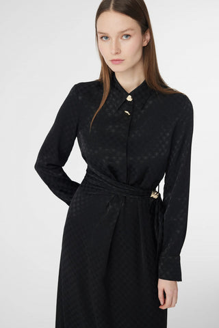 E-0596 GLAZE ELBİSE 38-42 Siyah Elbise 0596