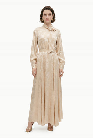 Fular Detaylı Kuşaklı Saten