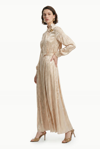 Fular Detaylı Kuşaklı Saten