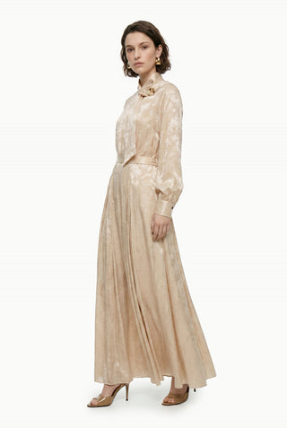 Fular Detaylı Kuşaklı Saten