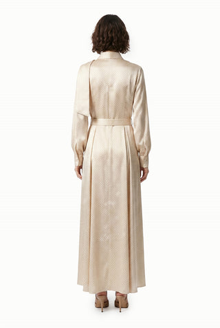 Fular Detaylı Kuşaklı Saten