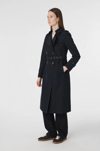 12528 LESNA TRENÇ 38- Siyah Trençkot 12528