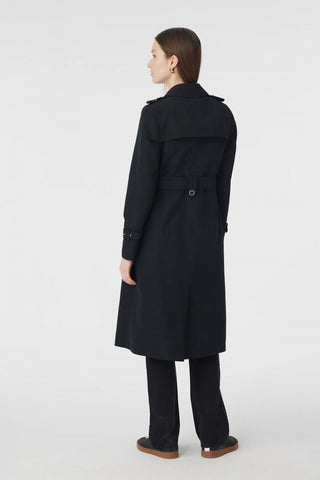 12528 LESNA TRENÇ 38- Siyah Trençkot 12528