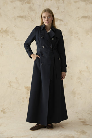 12528 LESNA TRENÇ 40- Lacivert Trençkot 12528