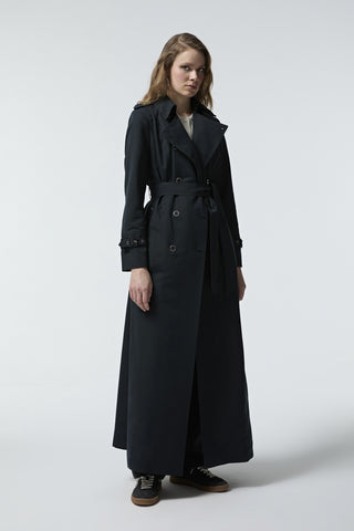 12528 LESNA TRENÇ 40- Siyah Trençkot 12528