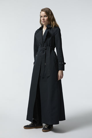 12528 LESNA TRENÇ 40- Siyah Trençkot 12528