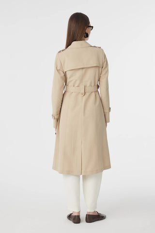 12528 LESNA TRENÇ 38-52 Bej Trençkot 12528