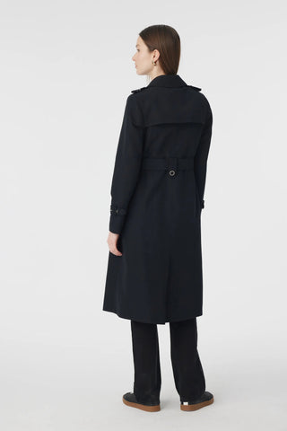 12528 LESNA TRENÇ 38-52 Siyah Trençkot 12528