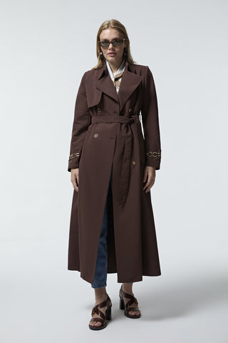 14043 LESNA TRENÇ 38-48 Kahve Trençkot 14043